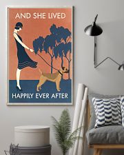 Vintage Girl Lived Happily Border Terrier 11x17 Poster lifestyle-poster-1