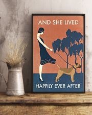 Vintage Girl Lived Happily Border Terrier 11x17 Poster lifestyle-poster-3