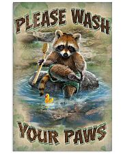Raccoon Please Wash Your Paws 16x24 Poster front