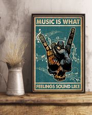 Retro Skull Rock Hand Music Feel Sound Like 11x17 Poster lifestyle-poster-3