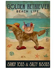 Beach Life Sandy Toes Golden Retriever 16x24 Poster front