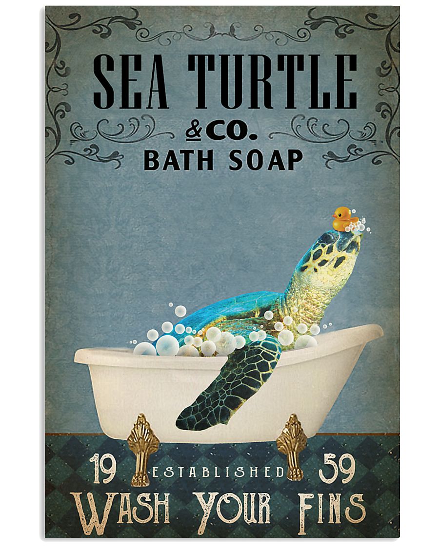 Vintage Bath Soap Sea Turtle 11x17 Poster