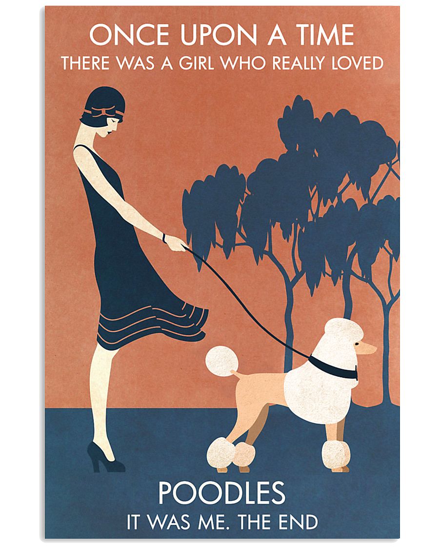 Vintage Girl Once Upon A Time Poodle 11x17 Poster