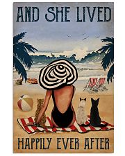 Vintage Beach Lived Happily Cats Girl 11x17 Poster front
