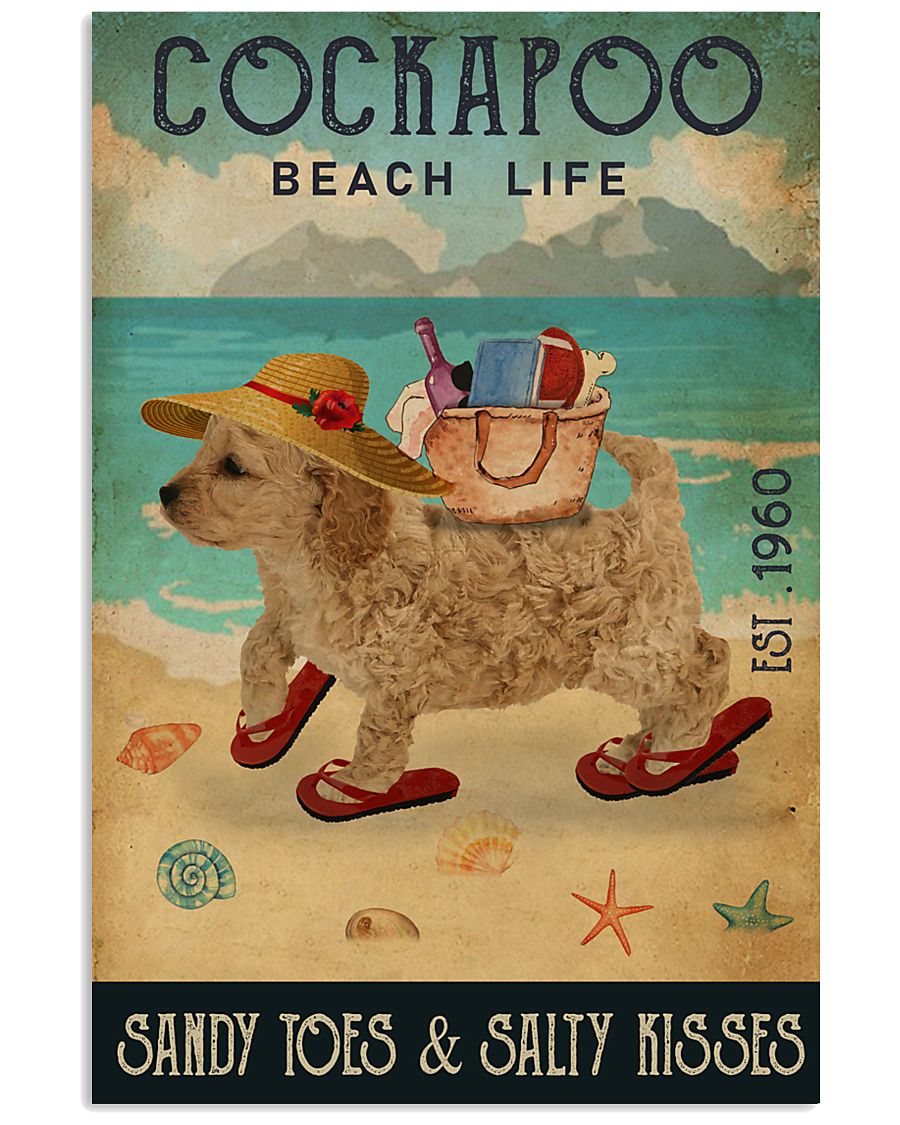 Beach Life Sandy Toes Cockapoo 11x17 Poster