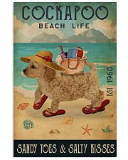 Beach Life Sandy Toes Cockapoo 11x17 Poster front