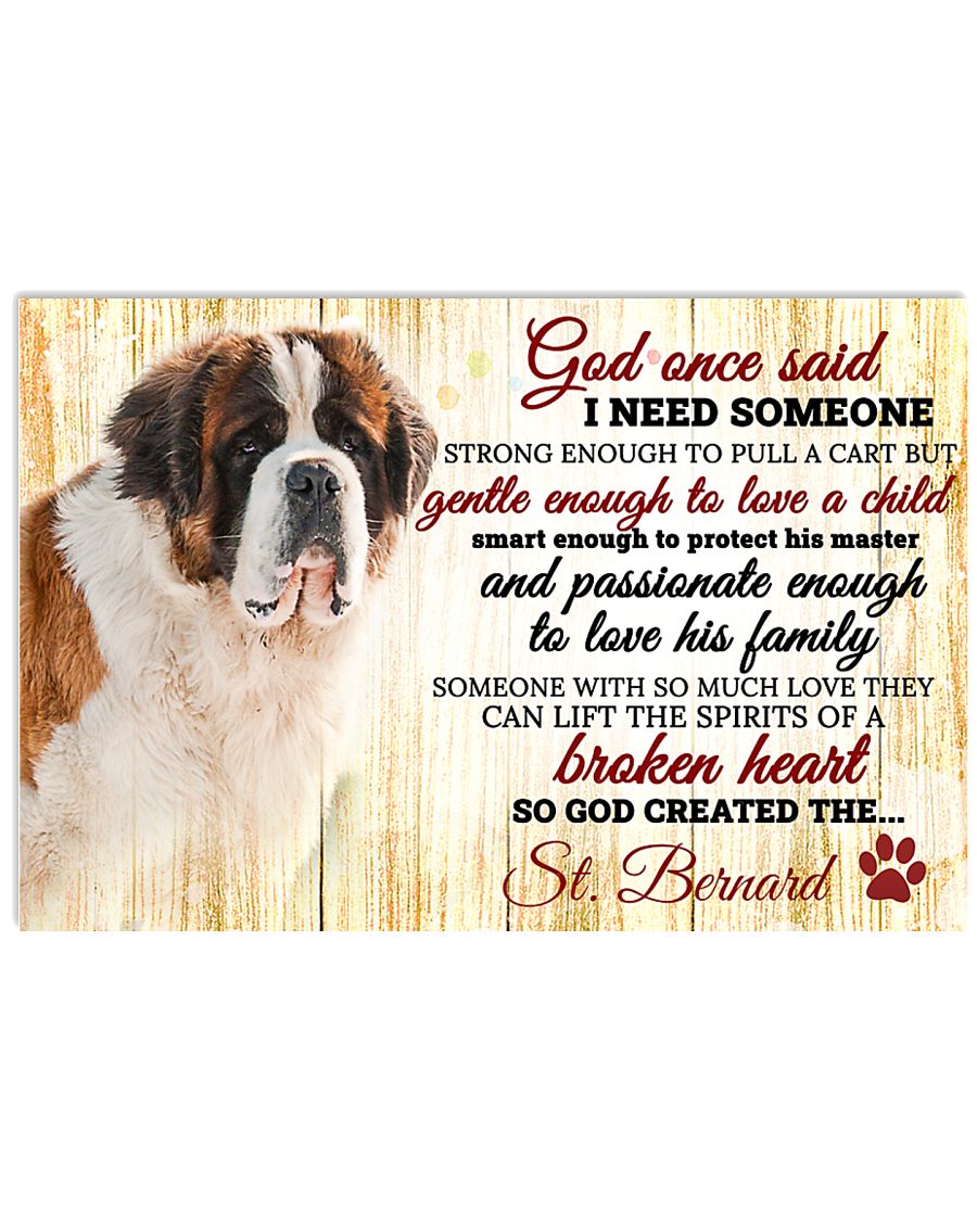 God Once Said St Bernard 17x11 Poster