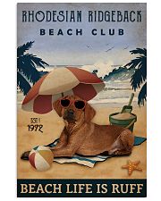 Vintage Beach Club Is Ruff Rhodesian Ridgeback 11x17 Poster front