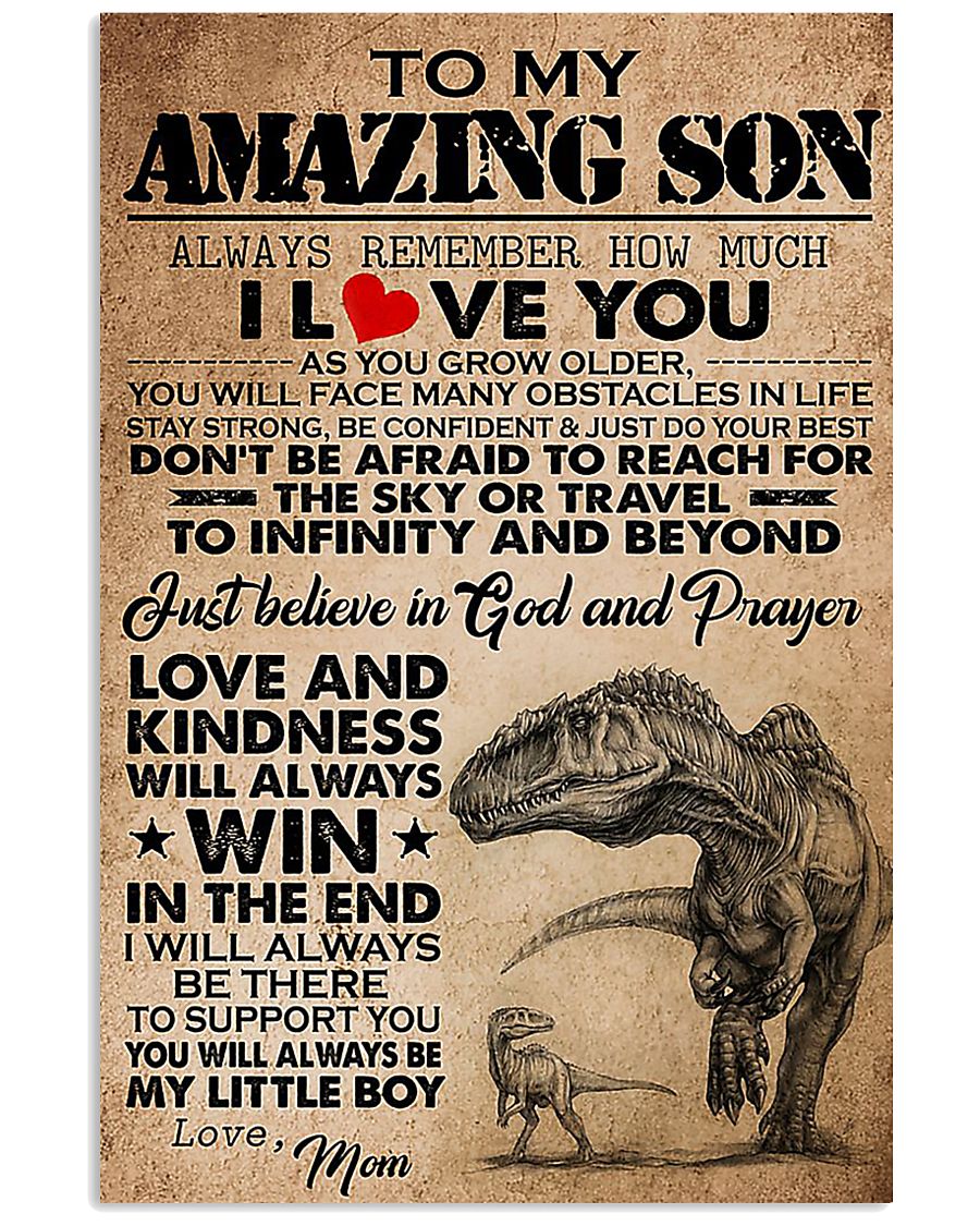 Dinosaur To My Amazing Son I Love You 11x17 Poster