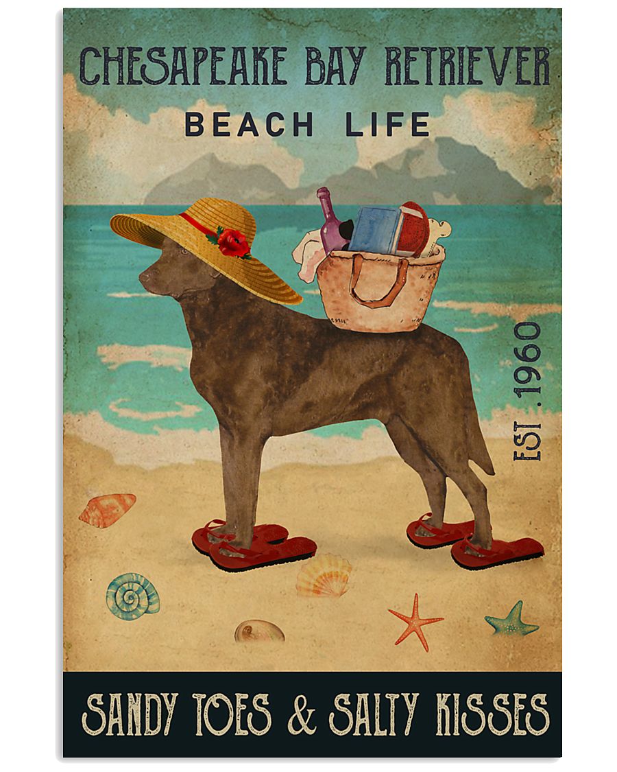 Beach Life Sandy Toes Chesapeake Bay Retriever 11x17 Poster