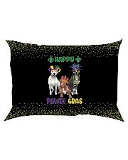 Happy Pawdi Gras Pit Bull Rectangular Pillowcase thumbnail