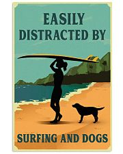 Vintage Distracted Surfing Girl Labrador Retriever 11x17 Poster front