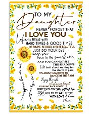 To My Daughter Never Forget Mom Loves Sunflower 11x17 Poster front