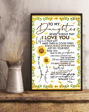 To My Daughter Never Forget Mom Loves Sunflower 11x17 Poster lifestyle-poster-3