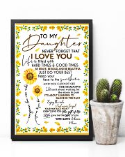 To My Daughter Never Forget Mom Loves Sunflower 11x17 Poster lifestyle-poster-8