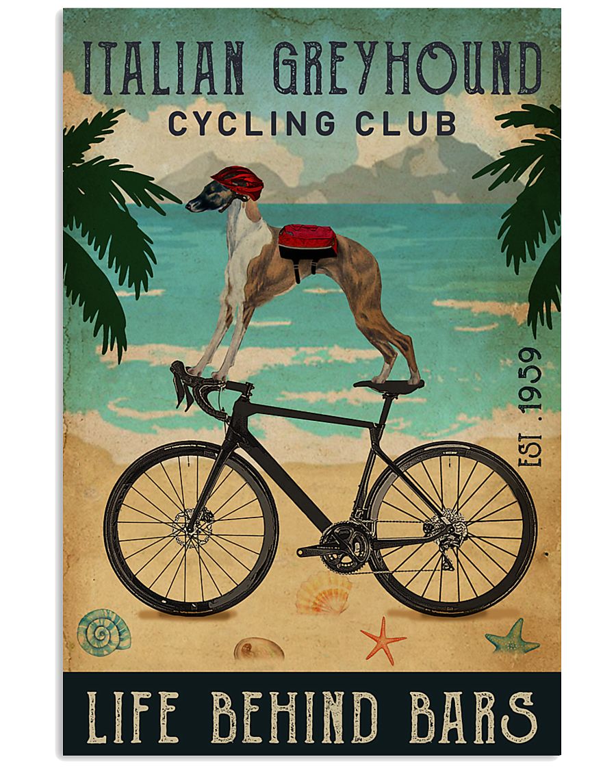 Cycling Club Italian Greyhound 11x17 Poster