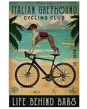 Cycling Club Italian Greyhound 11x17 Poster front