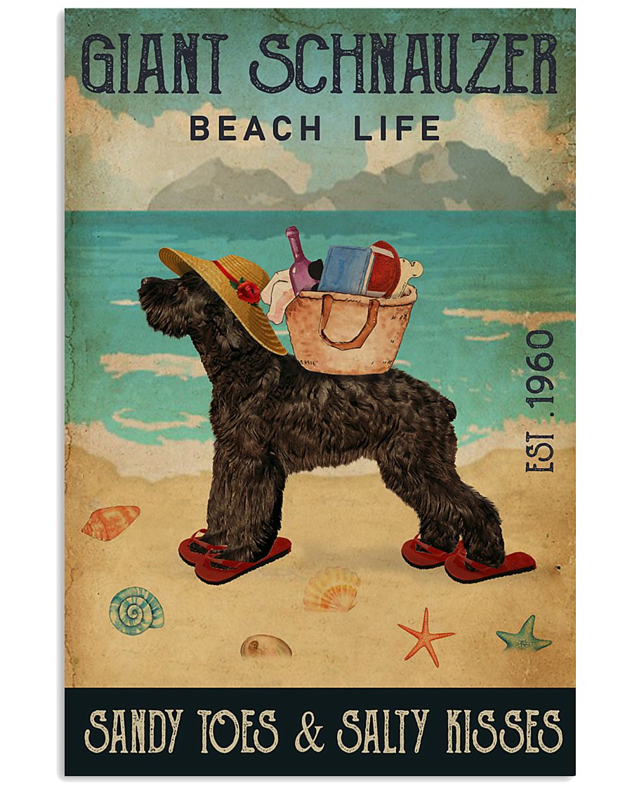 Beach Life Sandy Toes Giant Schnauzer 11x17 Poster