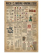 Rock Climbing Knowledge 11x17 Poster front
