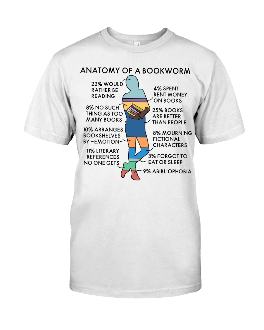Anatomy Of A Bookworm Reading - On Sale Classic T-Shirt