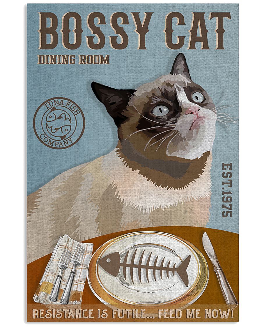 Bossy Cat Dining Room 11x17 Poster