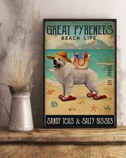 Beach Life Sandy Toes Great Pyrenees 11x17 Poster lifestyle-poster-3
