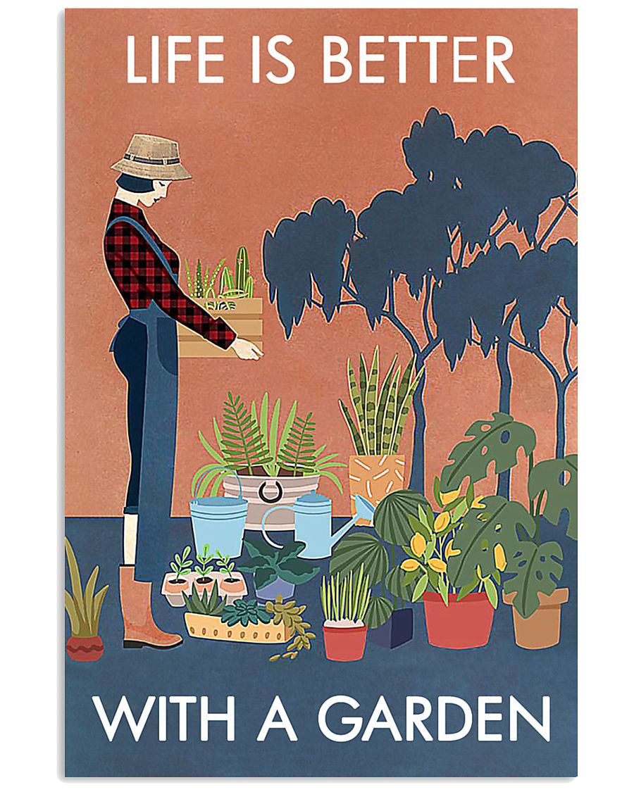 Vintage Life Better With Gardening 11x17 Poster