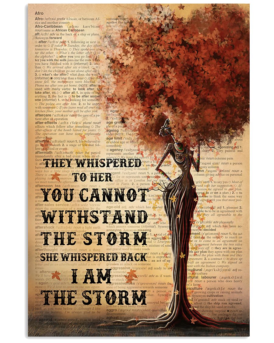 I Am The Storm Black Girl Tree 11x17 Poster