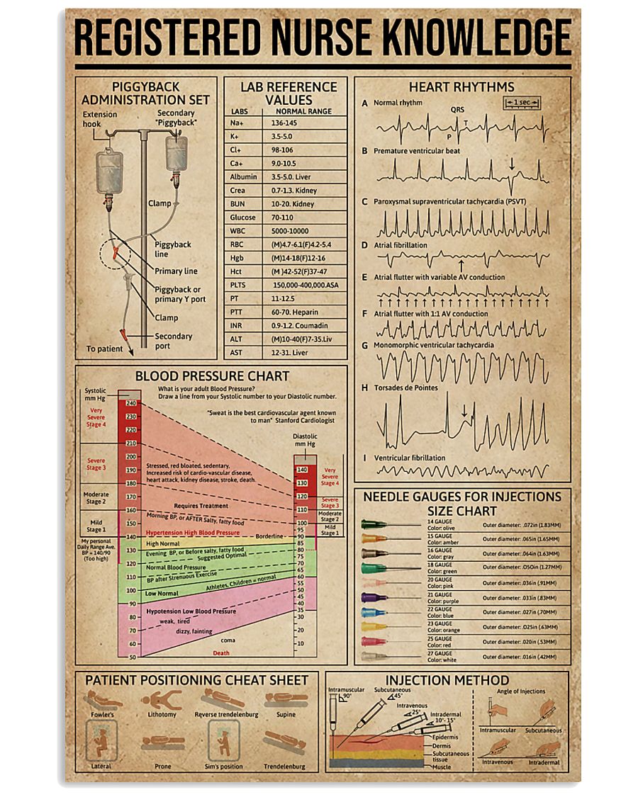Registered Nurse Knowledge 11x17 Poster