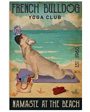 Beach Yoga Club French Bulldog 11x17 Poster front