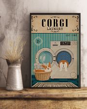 Corgi Dog And Laundry 11x17 Poster lifestyle-poster-3