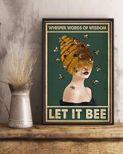 Retro Green Let It Bee 11x17 Poster lifestyle-poster-3