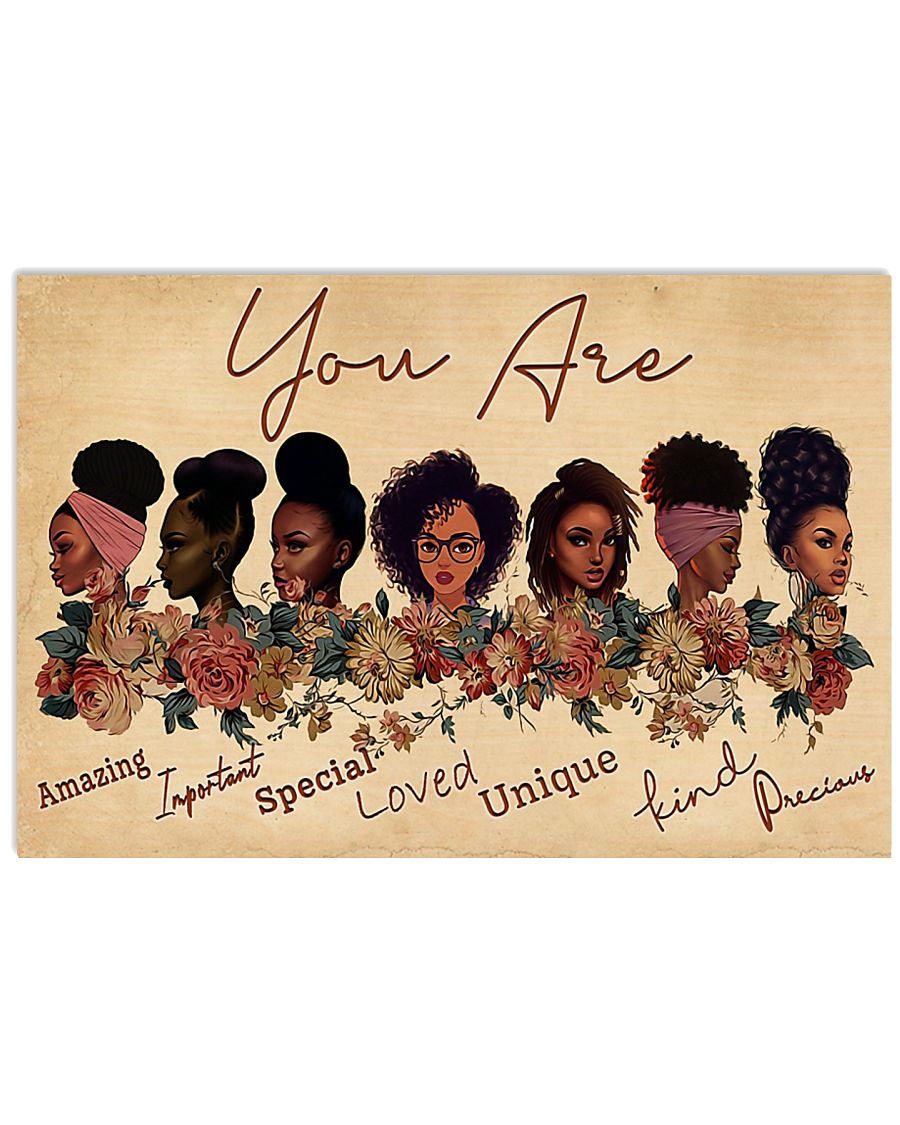 You Are Amazing Black Girl 17x11 Poster