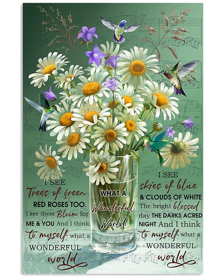 Flower Wonderful World Hummingbird 16x24 Poster