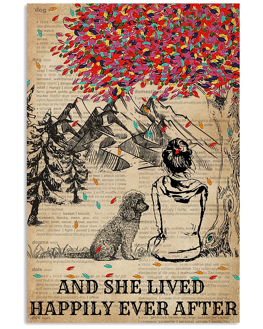 Dictionary Girl Happily Ever Poodle 11x17 Poster
