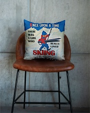 Skiing Once Upon A Time Square Pillowcase aos-pillow-square-front-lifestyle-04