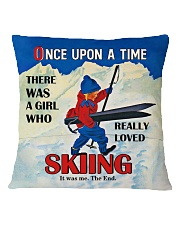 Skiing Once Upon A Time Square Pillowcase back