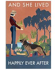 Vintage Lived Happily Gardening German Shepherd 11x17 Poster front