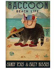 Beach Life Sandy Toes Raccoon 11x17 Poster front