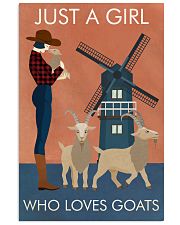Vintage Farm Girl Goat 11x17 Poster front