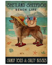 Beach Life Sandy Toes Shetland Sheepdog 11x17 Poster front