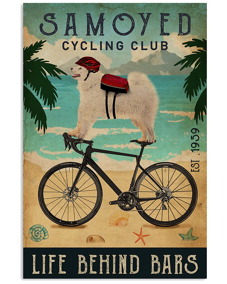 Cycling Club Samoyed 11x17 Poster