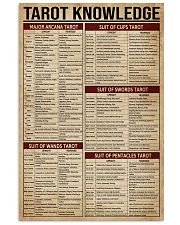 Knowledge Tarot Cheat Sheet 16x24 Poster front