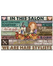 Floral In This Salon We Are Hair Stylist 24x16 Poster front