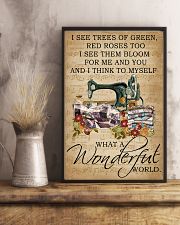 Floral Music Sheet Wonderful World Quilting 11x17 Poster lifestyle-poster-3