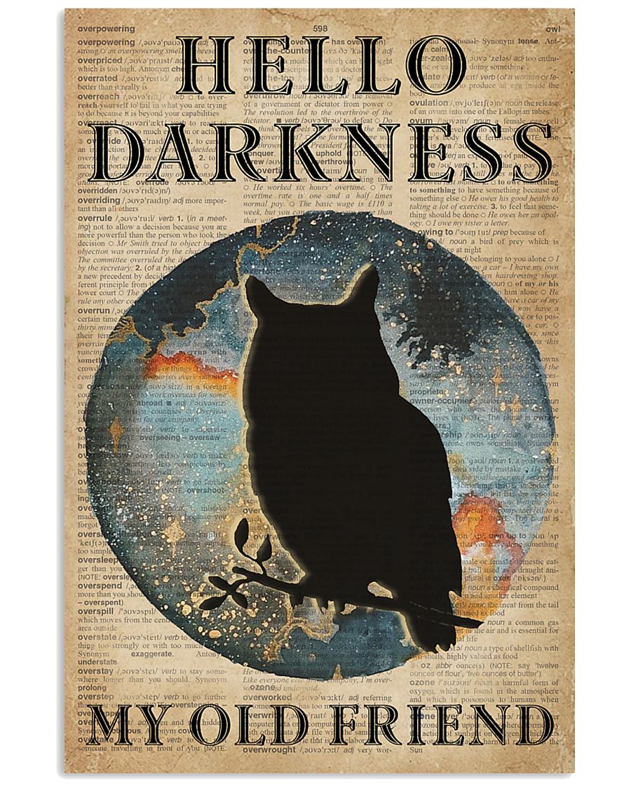 Blue Earth Hello Darkness Owl 11x17 Poster