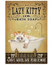 Yellow Bath Soap Siamese Cat 11x17 Poster front