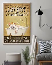 Yellow Bath Soap Siamese Cat 11x17 Poster lifestyle-poster-1