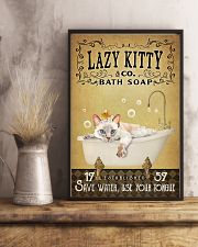 Yellow Bath Soap Siamese Cat 11x17 Poster lifestyle-poster-3