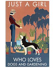 Vintage Just A Girl Loves Gardening And Husky 11x17 Poster front